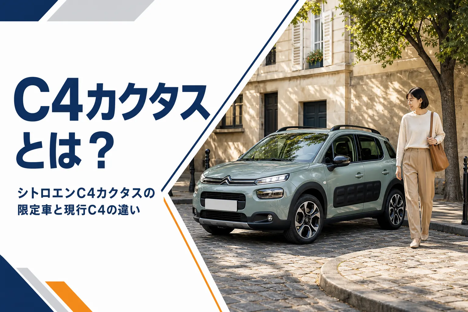 街角に停まるシトロエンC4カクタスのイメージ