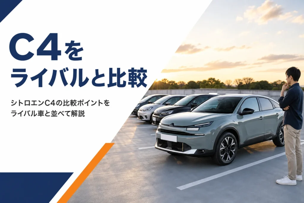 シトロエンC4と同じクラスのハッチバックが並ぶイメージ