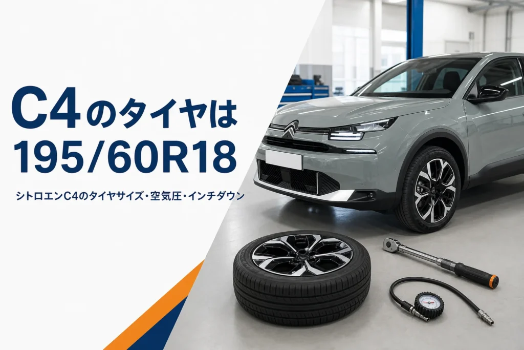 シトロエンC4のタイヤサイズとホイールを解説する記事のアイキャッチ