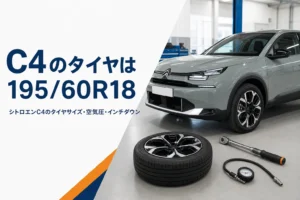 シトロエンC4のタイヤサイズとホイールを解説する記事のアイキャッチ